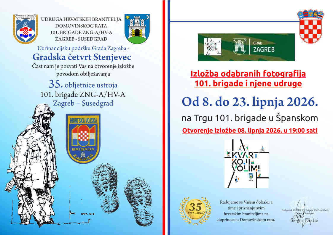 35. oblj. ustroja Stoprve-Izložba na Trgu 101. br. u Zagrebu
